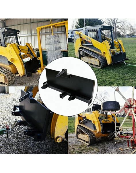 3 point skid steer plate thickness|ECOTRIC Universal 3 Point Attachment Adapter Adjustable .